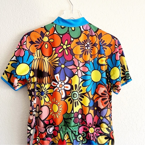 ILPALADINO Women's Cycling Jersey NWT Size Large Floral Multi Color - Picture 8 of 10